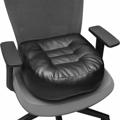 YOUFI Leather Seat Cushion Extra-Thick Booster w/Breathable