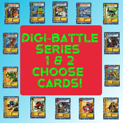 Digimon Card Game Digi-Battle Series 1 and 2 Singles - Choose your Cards!  LP | eBay