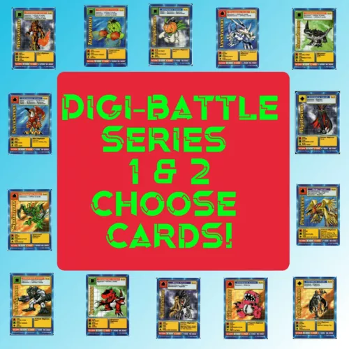Digimon Card Game Digi-Battle Series 1 and 2 Singles - Choose your Cards! LP