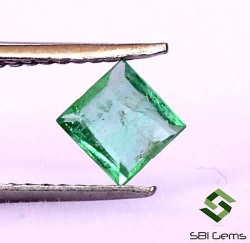 3.20 mm Certified Natural Emerald Square Cut 0.20 Cts Calibrated Green Gemstone