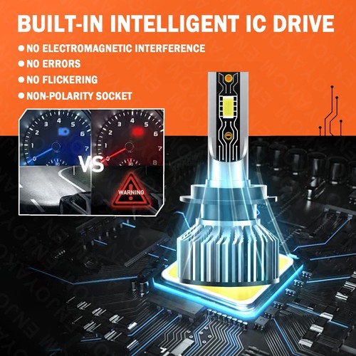 Bombilla Faro LED Luz Alta Baja Super Brillante Blanco Peugeot 207 2008-2012 - Imagen 3 de 12