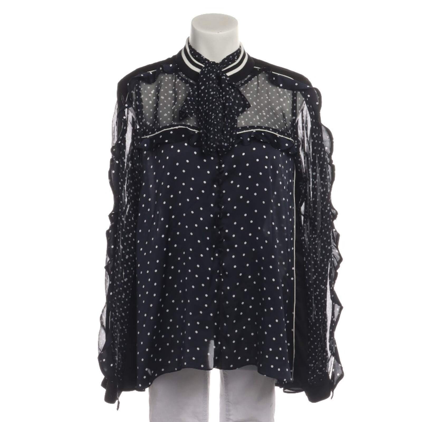 Блуза Sacai Blau Weiß 40/4