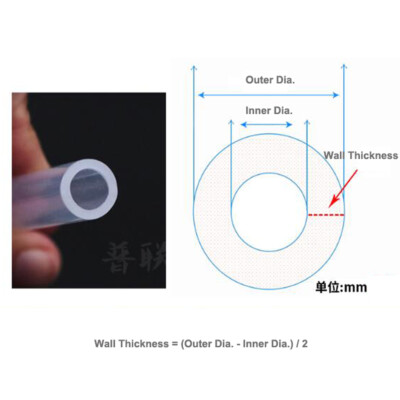 Produktbild von Transparenter Silikonschlauch – 4 Mm ID X 6 Mm OD, 1 Mm Wand, Lebensmittelecht, BPA-frei, 2 M, Für Wasser, Luft & Vakuum