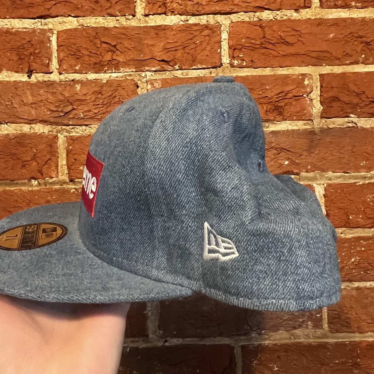 Rare Supreme New Era National Champions Box Logo Hat Fitted - 7 3