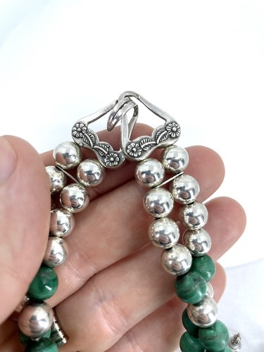 Carol Felley Malachite Necklace Earring Bracelet Set Cheetah Leopard Sterling. - Picture 7 of 9