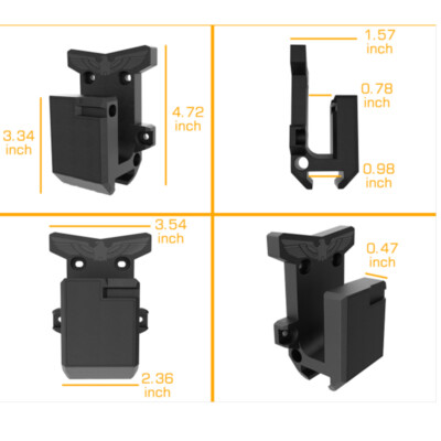 Rifle Wall Mount With Magazine Holder – Floating Display Rack, Holds 300lbs
