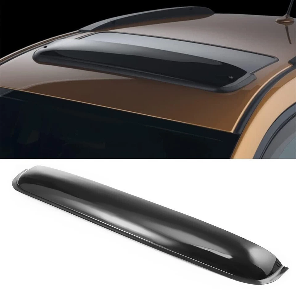 38" Top Window Visor Moonroof Deflector Universal Sun Roof Shade Rain Guard Vent - Image 3 of 4