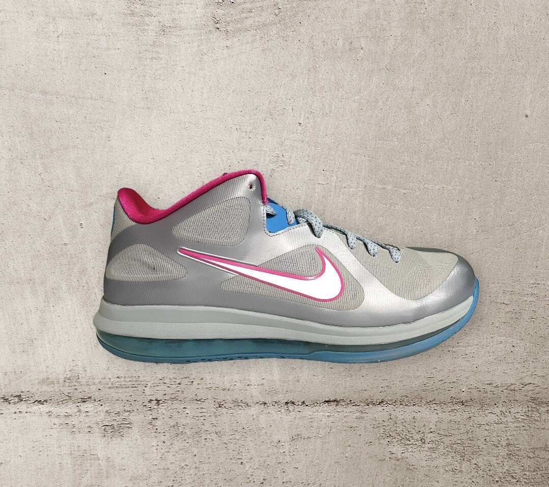 Nike Lebron 9 Low Fireberry Men’s size 10.5 510811–002 Grey Pink Blue Shoes Nike Lebron 9 Low IX Wolf Grey Fireberry WBF South Beach  main image 2