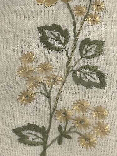 Timely Linens NOS Linen Placemats and Napkins Set 4 Each Beige Green Yellow - Picture 8 of 9