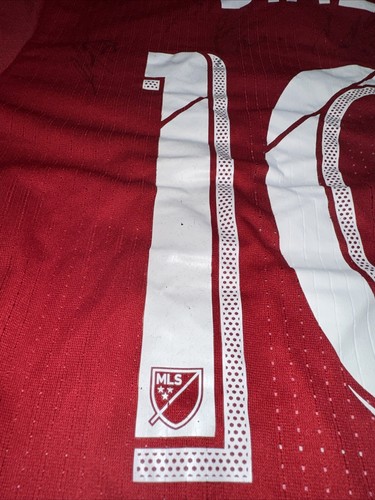 MLS FC Dallas adidas Mauro Diaz Home Soccer Jersey Signatures Advocare - Picture 22 of 23