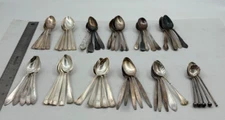 Lot of 60 Assorted Silverplate Small 5 O'Clock Teaspoons - 5"- 5 1/2" - Lot#145