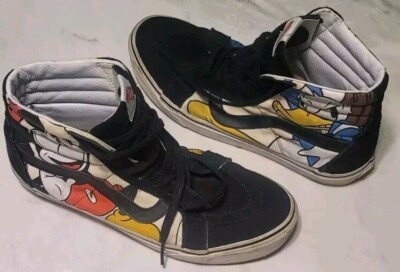 Vans Disney Shoes High Top Mens Size 10 Vintage Mickey, Donald, Pluto,  Goofy