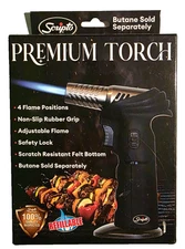 Multi-Purpose Butane Torch Lighter with Safety Lock and Adjustable Flame Control