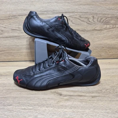 PUMA Pace Cat II Mens Trainers Black Leather Motorsport Shoes Size Uk 10 - Image 1 of 4