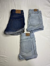 Aero Size 2 Women  s Jean Shorts Lot of 3 Distressed Denim Blue