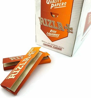 Rizla Liquorice Rolling Papers 10 Pack 500 Regular Size 70Mm Thick Papers