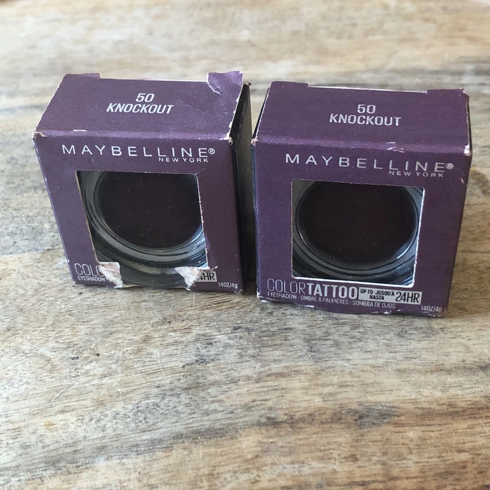 (2) Maybelline New York Color Tattoo 24HR Eyeshadow 0.14 OZ 50 KNOCKOUT - Image 3 of 4