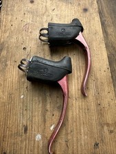 GB super good Red Anodised Brake Levers With Original Hoods Vintage Bike