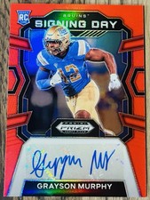 GRAYSON MURPHY 2024 PRIZM DRAFT SIGNING DAY ROOKIE RED RC AUTO /199