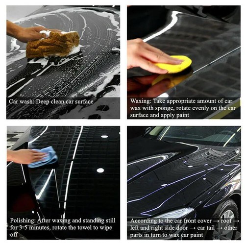 Black Car Coating Wax Auto Crystal Plating Coating Polish Scratch UKN Z1I9 - Picture 11 of 11