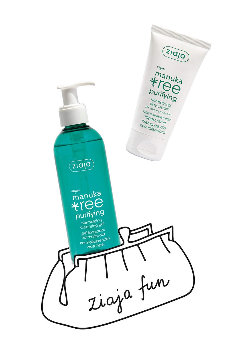 Ziaja Manuka Tree Day Cream 50ml + Ziaja Manuka Tree Cleansing Gel 200ml OFFICIA