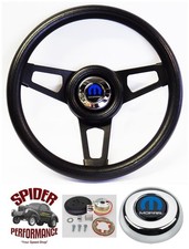 1970-1987 Dodge Steering Wheel 13 34 Black 3 Spoke 1970-1987 Dodge Steering Wheel 13 34 Black 3 Spoke