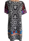Designer Dress Desigual Gironel La Monochrome Colour Pop SZ 12 (EU 42) Lined