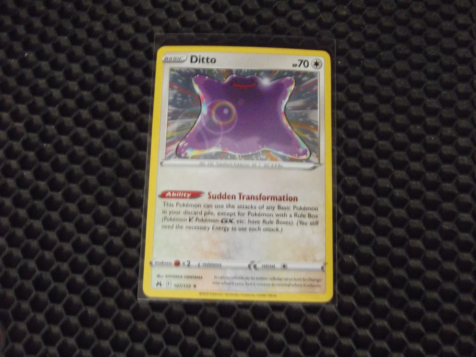 Pokemon Card Ditto 107/159 Crown Zenith Rare Holo P. F.