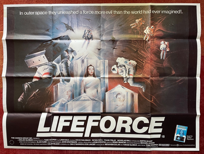LIFEFORCE (1985) Original UK Quad Movie Film Poster Mathilda May