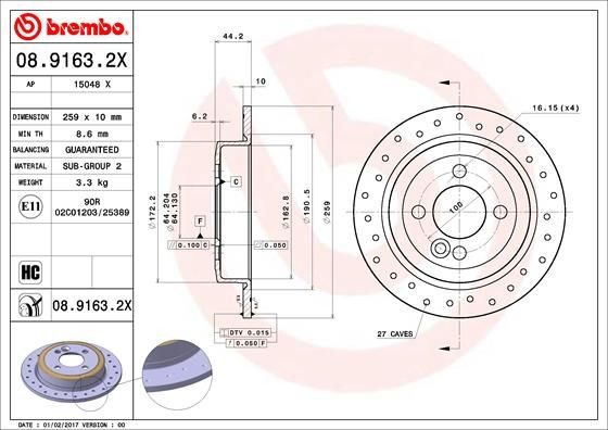 Disque de frein BREMBO pour MINI idéal pour rouler en ville en sécurité