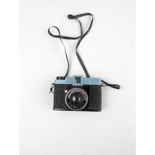 Vintage Diana F Lomography Toy Camera Blue Black 120 Film Soft Focus Retro