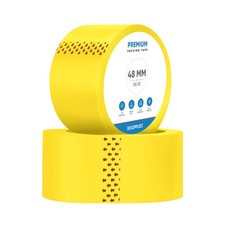 HEAVY STICK YELLOW LOW NOISE PARCEL PACKAGING TAPE (ALL PACK SIZES) 48MM X 66M