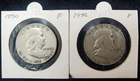 1950 & 1952  Franklin Half Dollar Coins, 90% silver (priced under spot!)