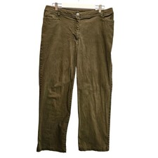 Additions by Chico's Brown Pants Womens Waist 36 Inseam Rise Side Elastic Slacks