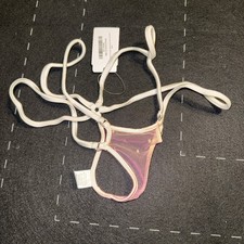 Wicked Weasel 608 Sweet Whisper micro perizoma bicolore rosa taglia media NUOVO DI ZECCA!