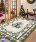 GarveeHome Green Christmas Rug 3x5 Washable Holiday Area Rugs for Living Room