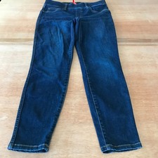 Spanx Spanxshape Everywhere Ankle Skinny Jeans Women M Blue Pocket Mid Rise