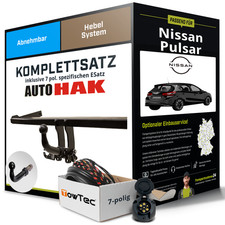 Anhängerkupplung abnehmbar für NISSAN Pulsar +E-Satz Kit NEU