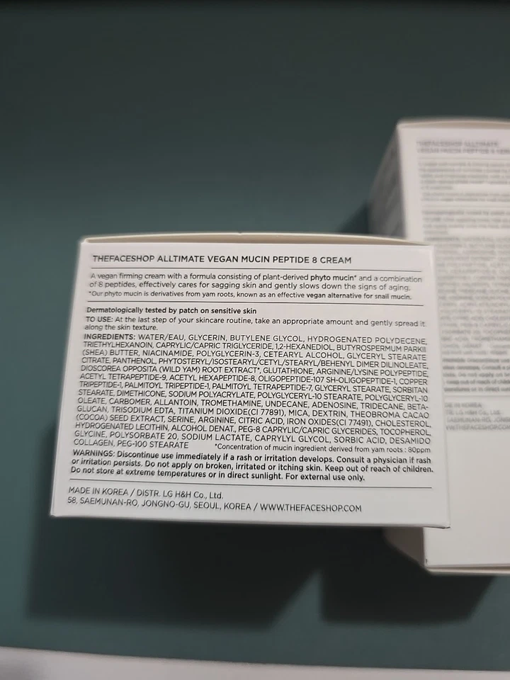 Paquete de 8 cremas y sueros The Face Shop Vegan Mucin Peptide Foto 4 de 4