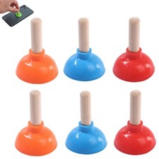 6 PCS Tiny Toilet Plunger Shape Phone Holder Mini Sucker Stand Support Mobile