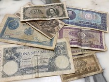 Geldscheine Rumänien, ab 1945, 7 verschiedene Scheine, siehe Fotos