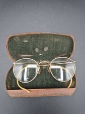 Vintage American Optical 12K GF Ful-Vue P3 Round Glasses Gold Filled w/ Case