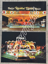 2 x Archiv Foto Karussell POLYP & HEISSE RÄDER - Kirmes Schausteller Modellbau
