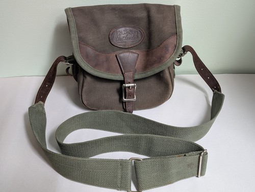 vintage Dunn's Outlander Heavy Canvas And Leather Shell Bag Hunting ...