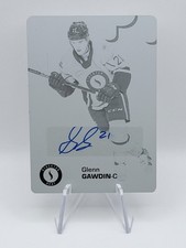 Glenn Gawdin - 2020-21 Upper Deck AHL Auto #29 Black Printing Plate 1/1 SSP