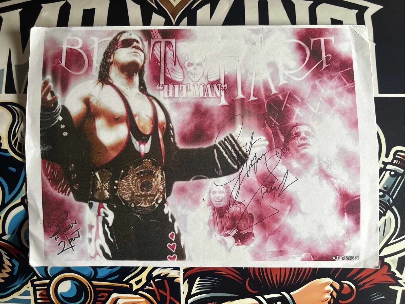 Brett ‘The Hitman’ Hart (WWE) Hand Signed Picture NO COA