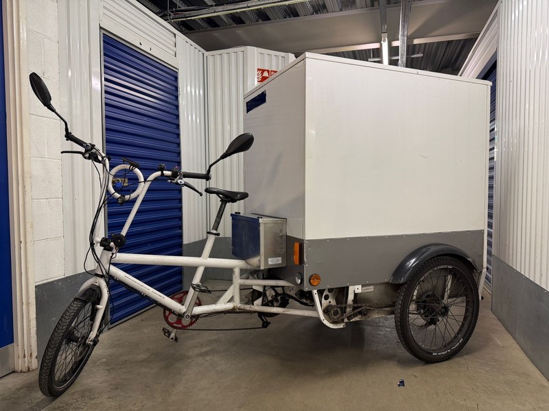 ICENI Delivery Cargo Bike 3 Wheels Strong Metal Box with Lock Trike with Motor 