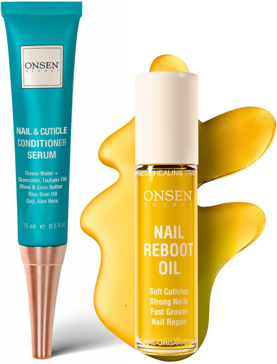 Onsen Secret Nail Reboot Duo - Treatment for Damaged Nails - Natural Nail Care