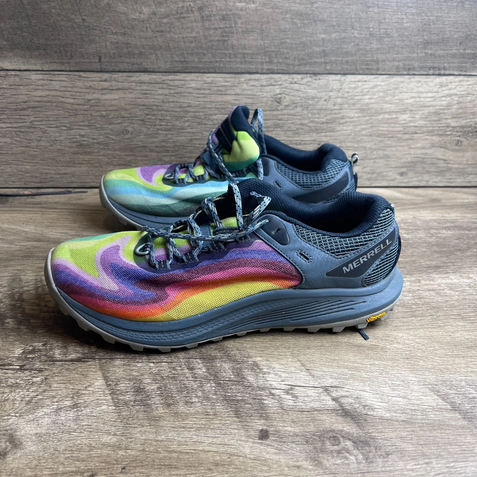 Merrell Nova 3 J067571 Mens US 8.5 Trail Running Shoes Multi Rainbow Sneakers