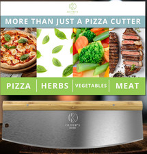 Oliver's Kitchen 34cm Pizza Rocker/Cutter/Grade Stainless Steel LOC D36 B2 02